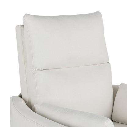 Niki Upholstered Swivel Recliner - Beige