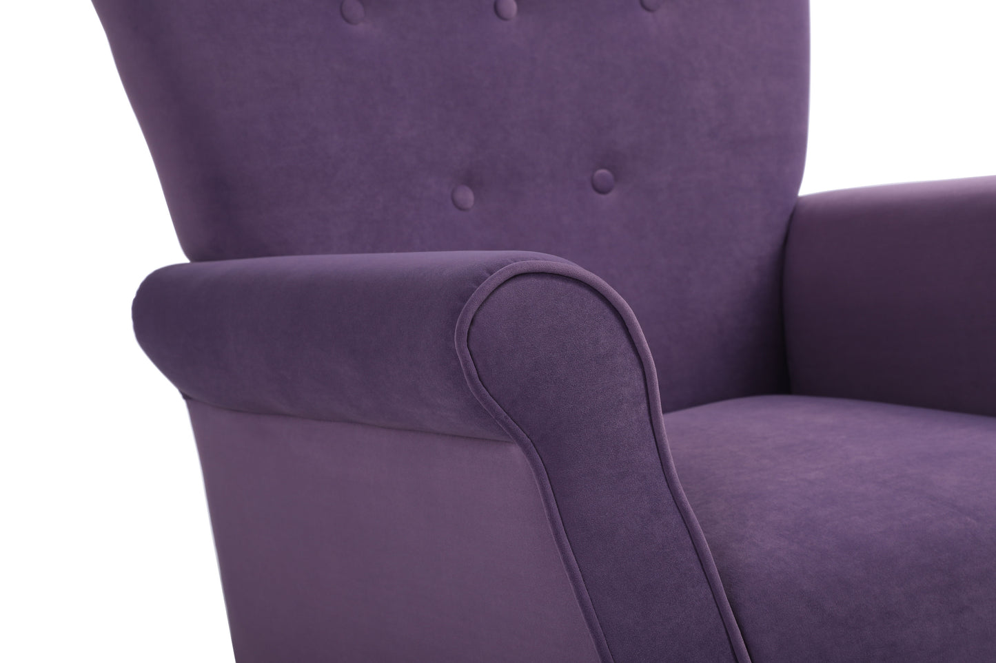 Jarvis Velvet Rocking Chair - Purple