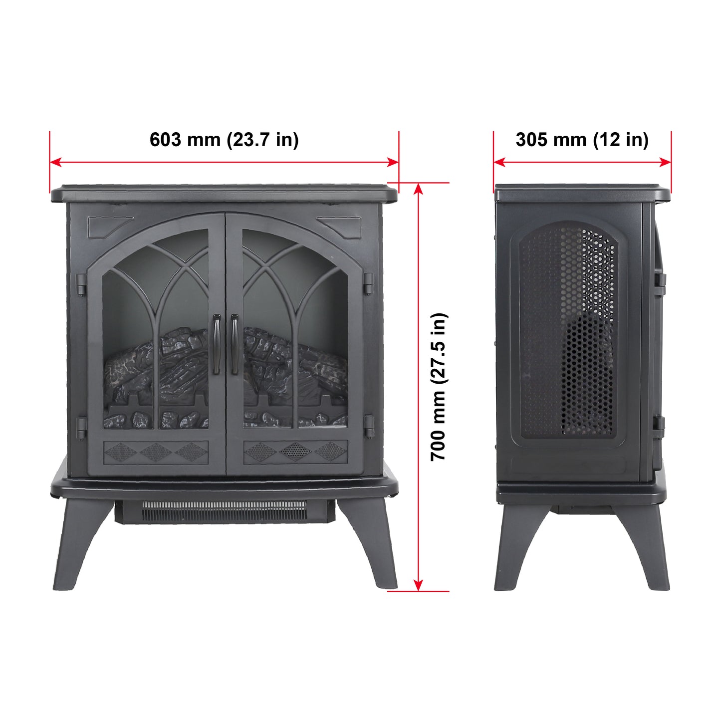 24 inch 3D Infrared Electric Stove with Remote Control