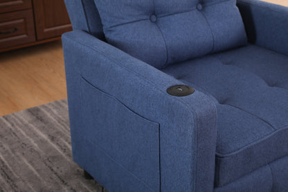 Sleeper Chair 3-in-1 Convertible - Navy Blue