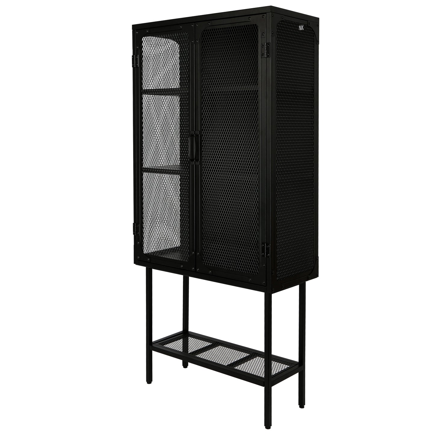 Laso II Mesh Door Cabinet - Black