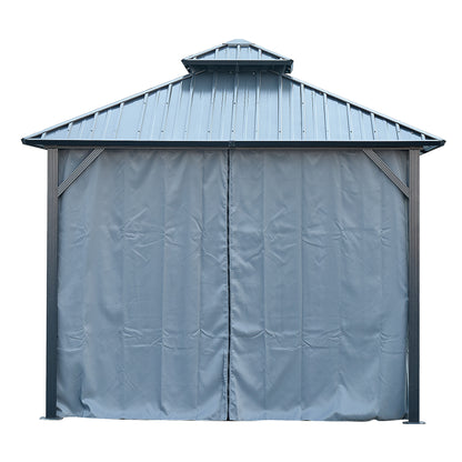 Afix 10 X 10 ft Permanent Hardtop Gazebo Canopy - Gray