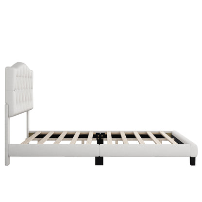 Domoni King Size Platform Bed Frame - Beige