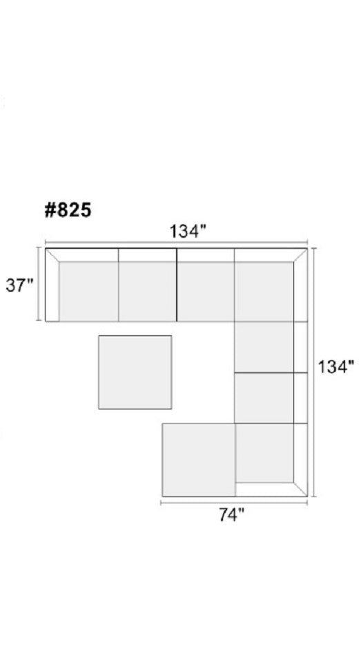 Verma Grey Chenille Modular Sectional 9pc Set 3x Corner Wedge 4x Armless Chairs and 2x Ottoman