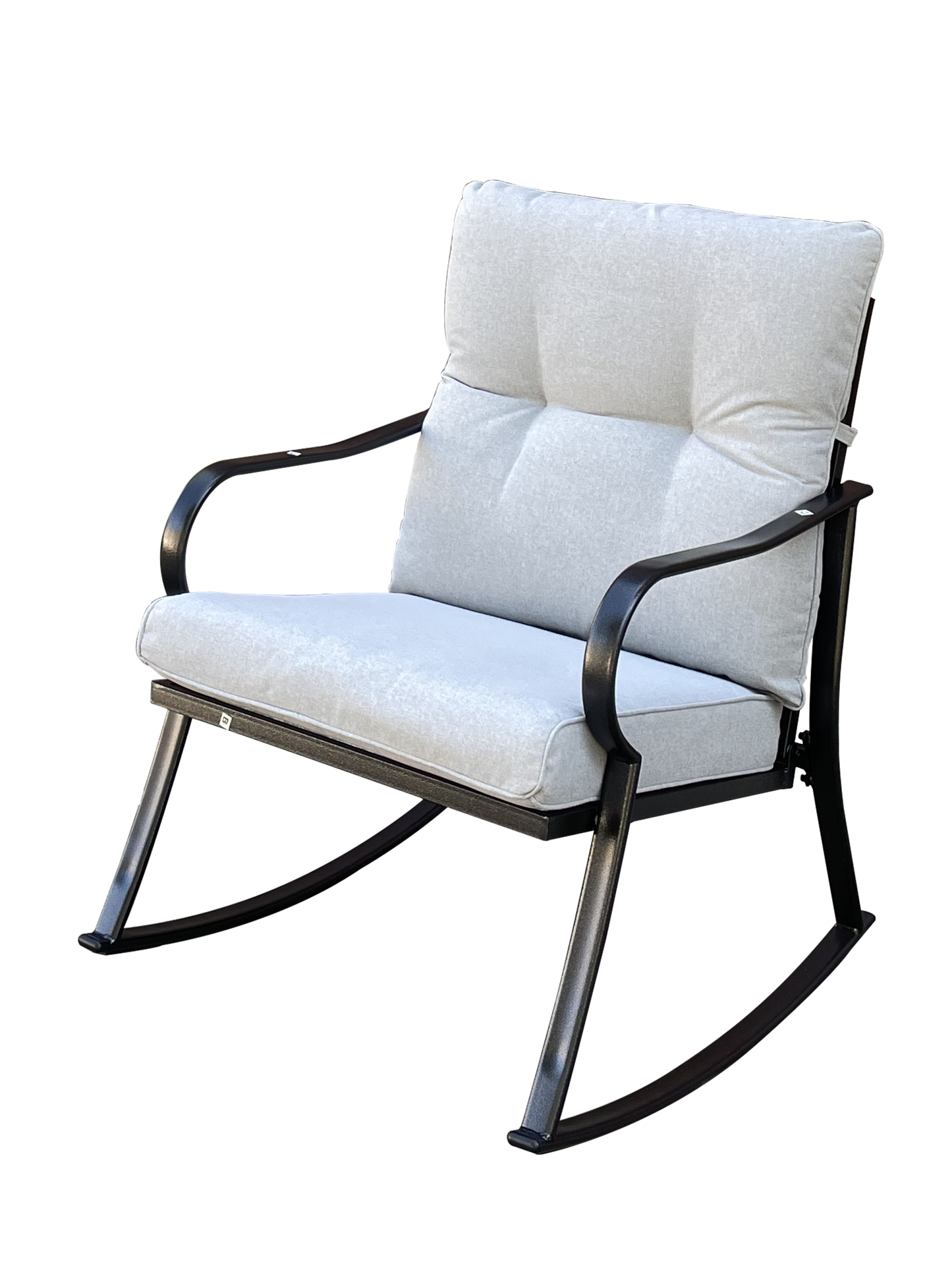 Ariane 3 Pc Outdoor Swivel Rocker Patio Chairs - Off White