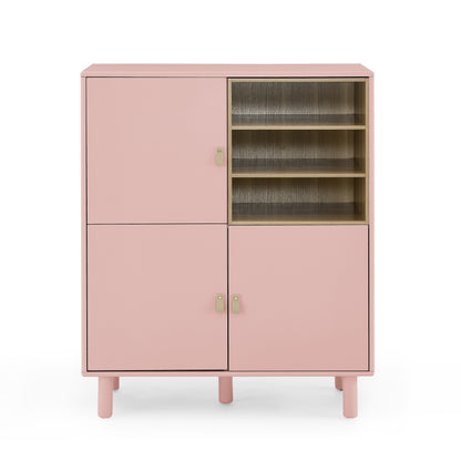 Giga Storage Wooden Cabinet - Pink