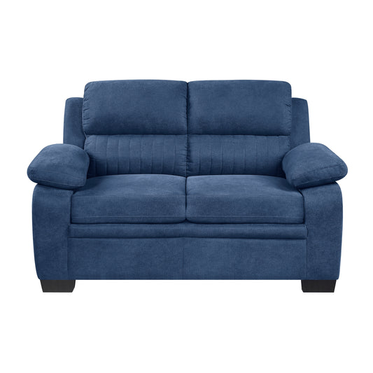 Anika Fabric Loveseat - Blue