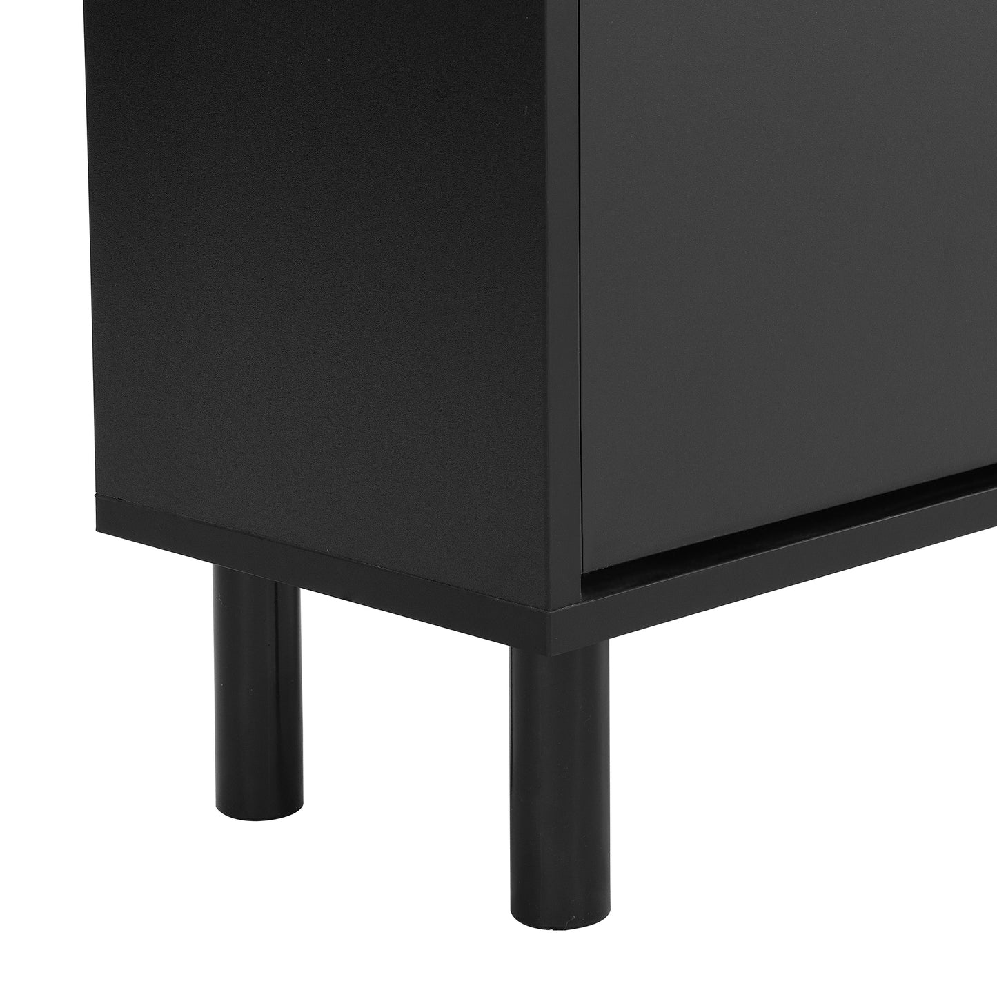 Bio Shoe Cabinet with 3 Flip Drawers - Black