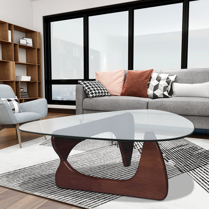 Modern Triangle coffee table - Dark Brown