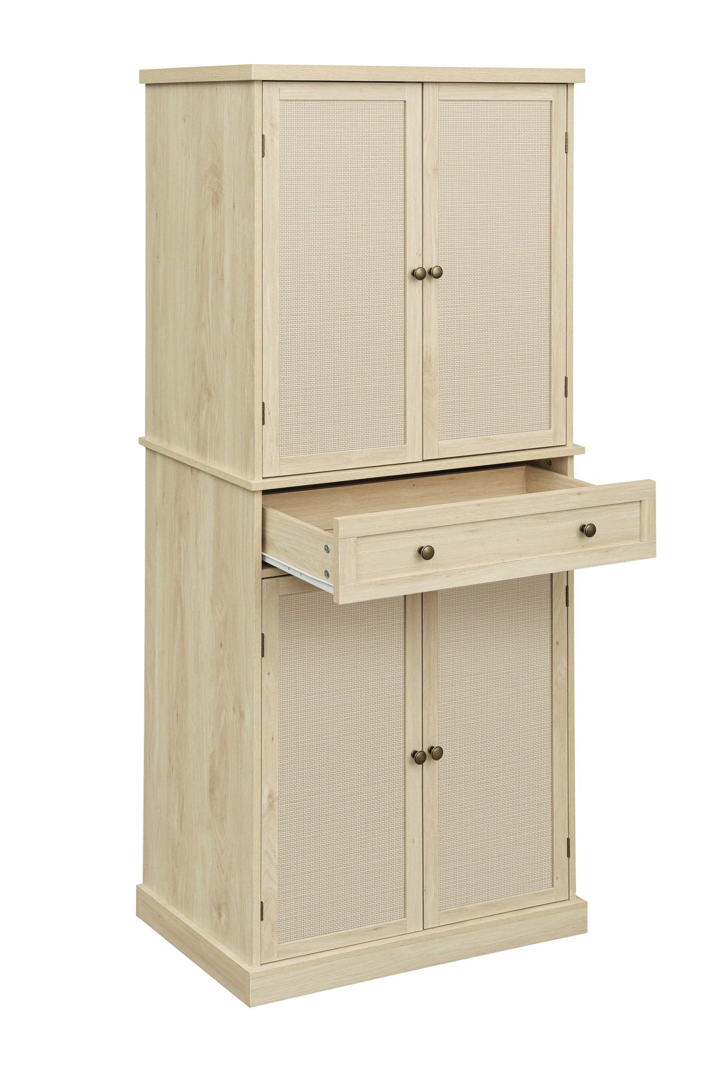 Robu 4 Door Cabinet with 1 Drawer - Natural