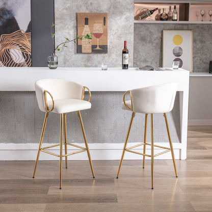 Sip Bar Stools 30 Inch - Cream  Set of 2