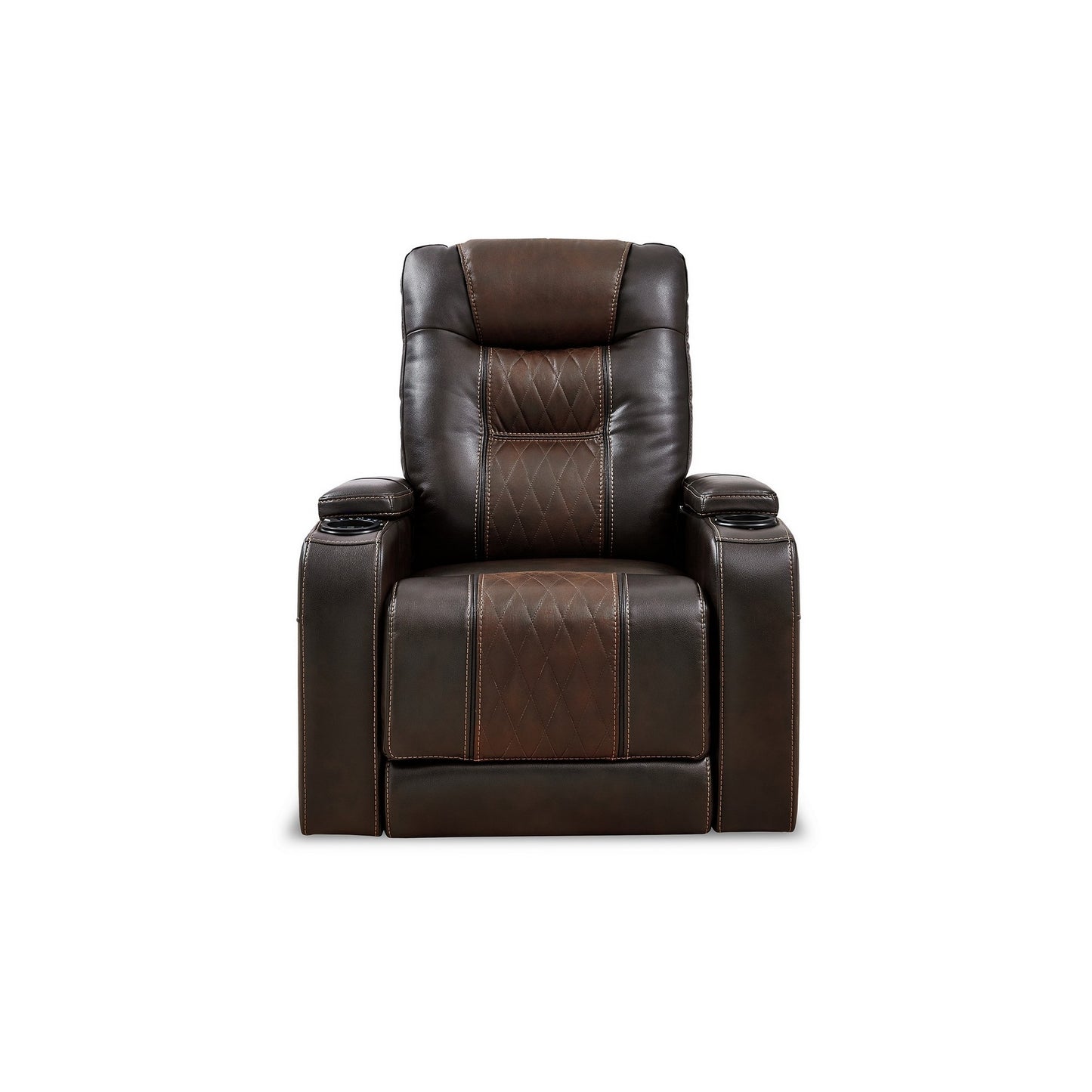 Royal Dual Power Recliner Chair - Brown