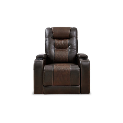 Royal Dual Power Recliner Chair - Brown