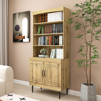 Zella Tall Storage Cabinet - Walnut