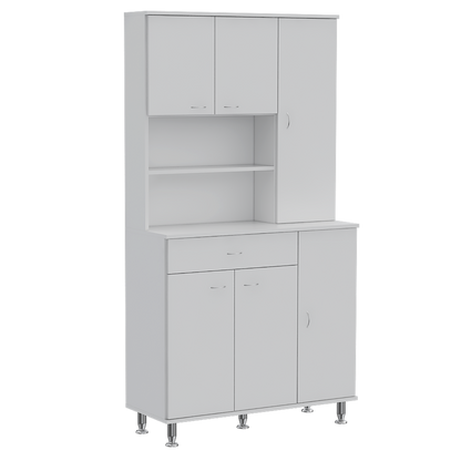 Della Kitchen Pantry  Cabinets - White
