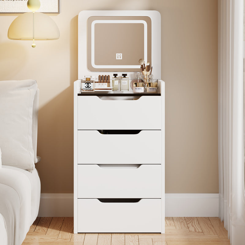 Cortez 3 in 1 Vanity Desk with Plip Top Mirror - White