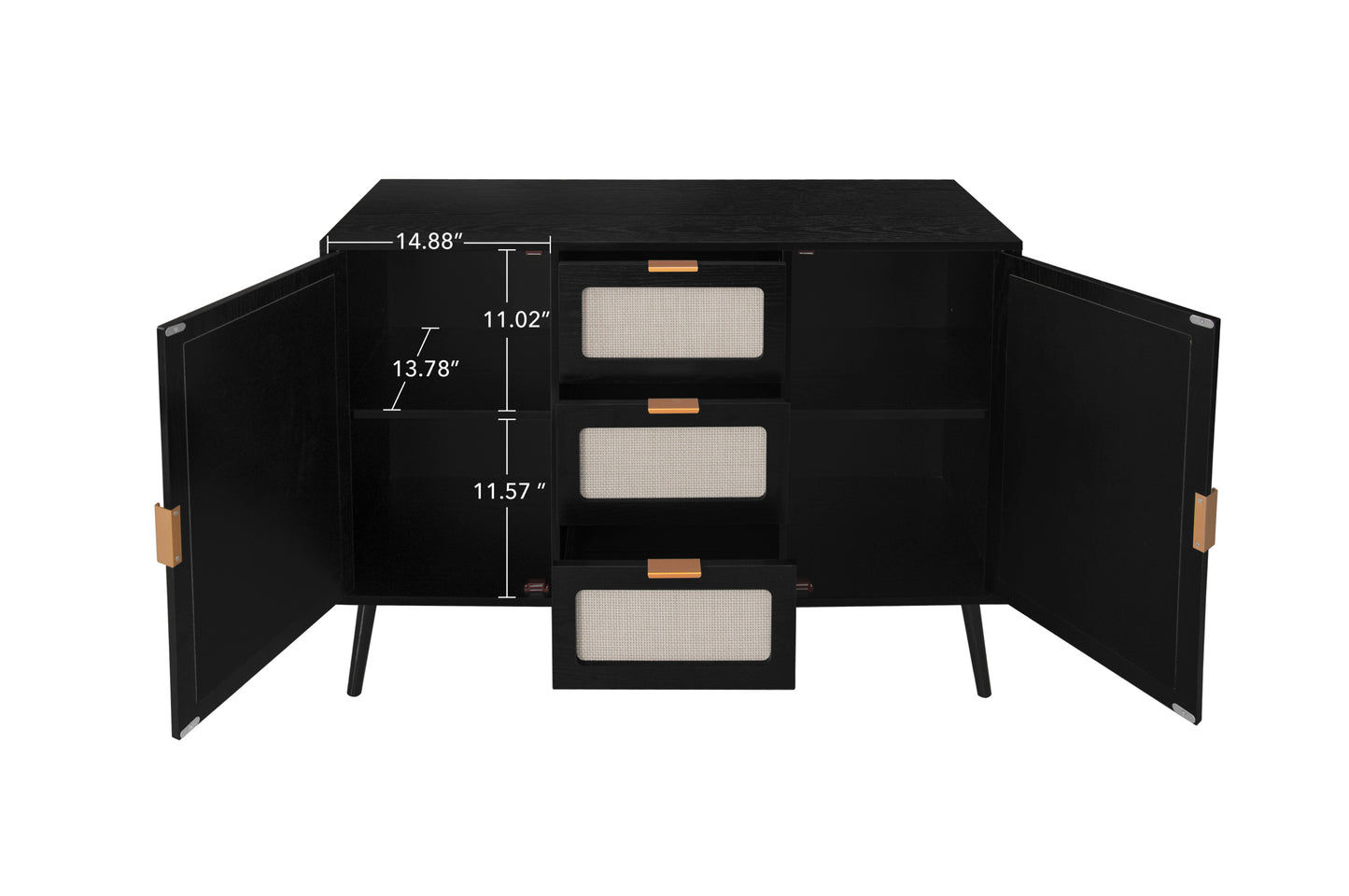 Keith Accent Storage Cabinet - Black