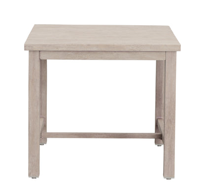 Una Outdoor Aluminum End Table - Light Gray