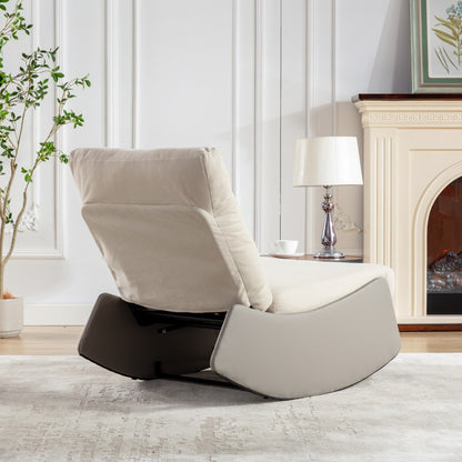 Stella Modern Rocking Chair Recliner - Gray+Beige