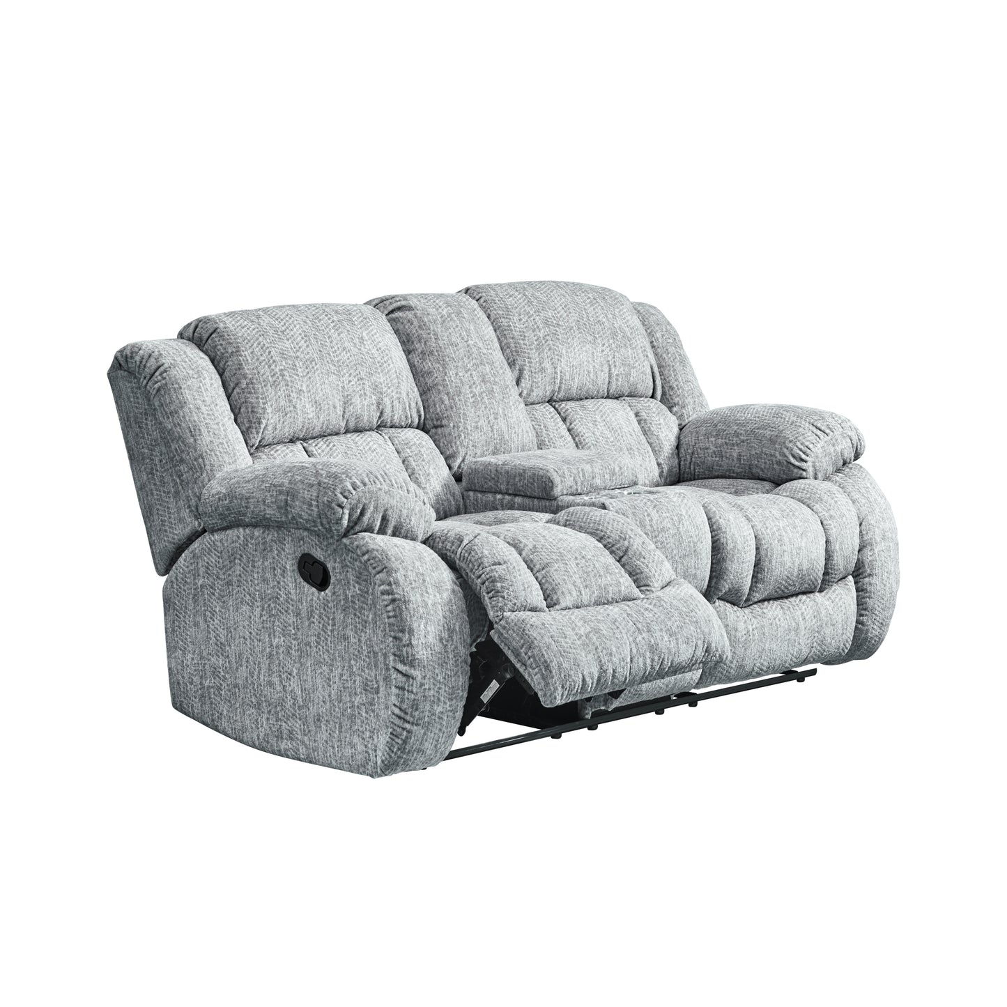 Stonic Recliner Console Loveseat - Gray