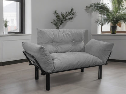 Ada Futon Loveseat - Gray