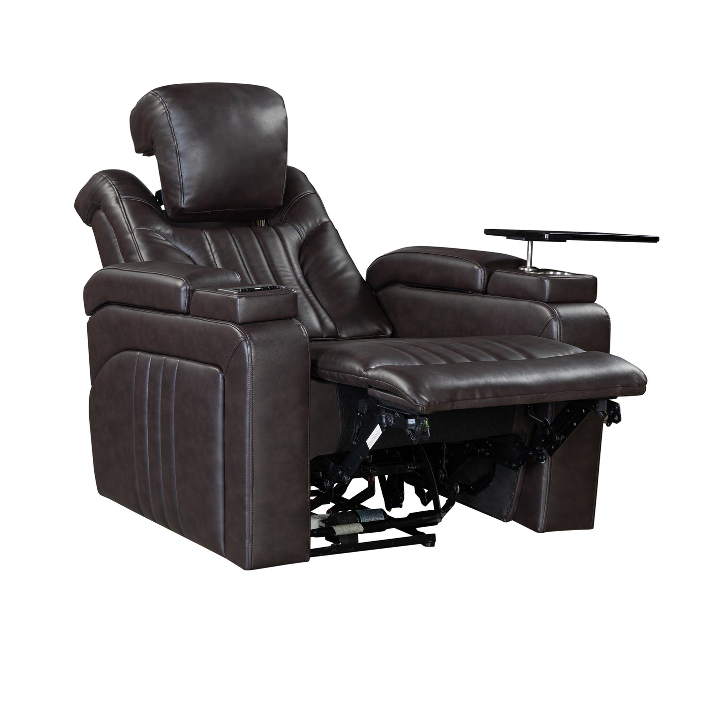 Morris PU Leather Power Recliner - Brown