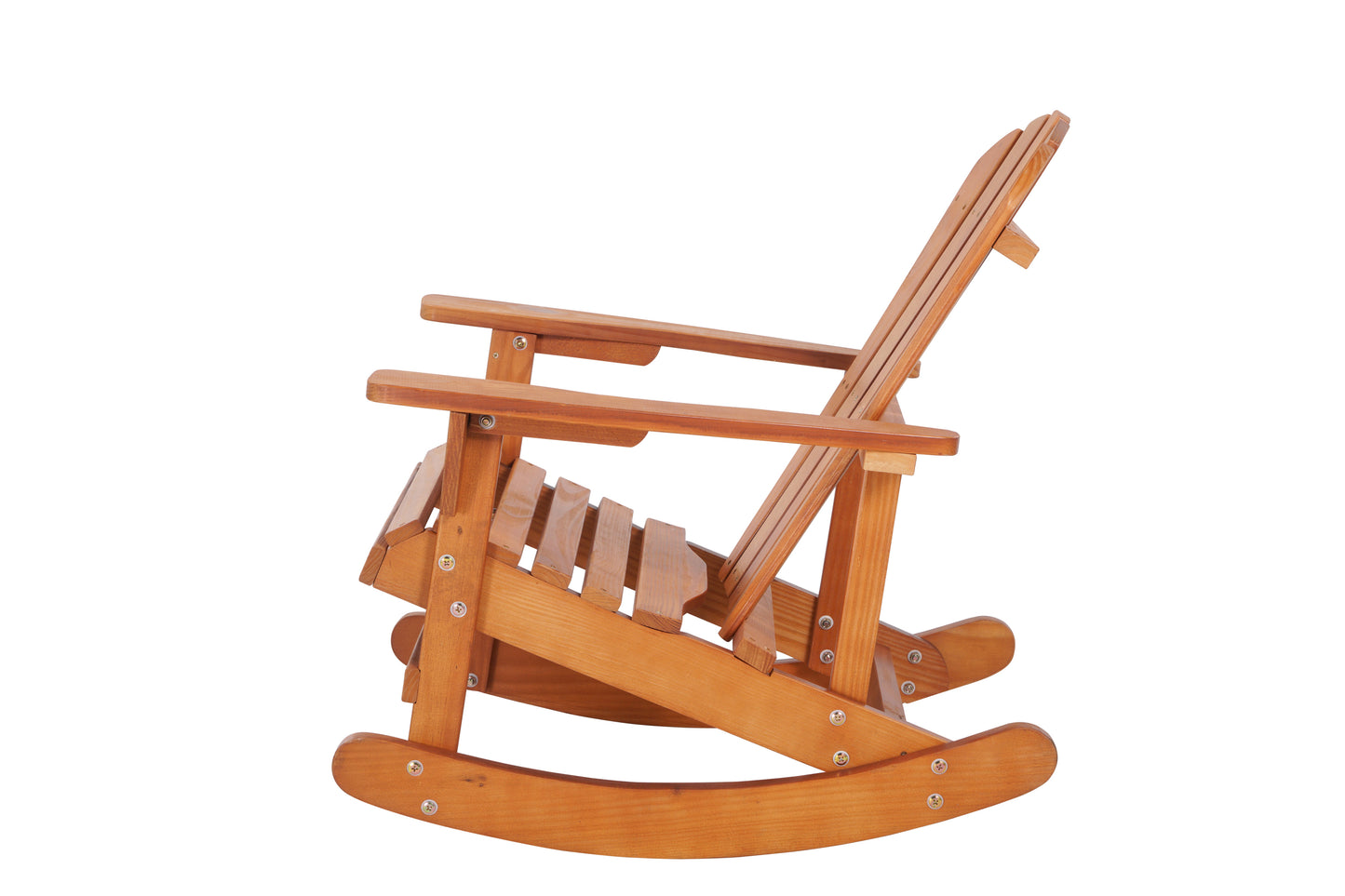 Garvin Adirondack Rocking Chair Solid Wood - Walnut