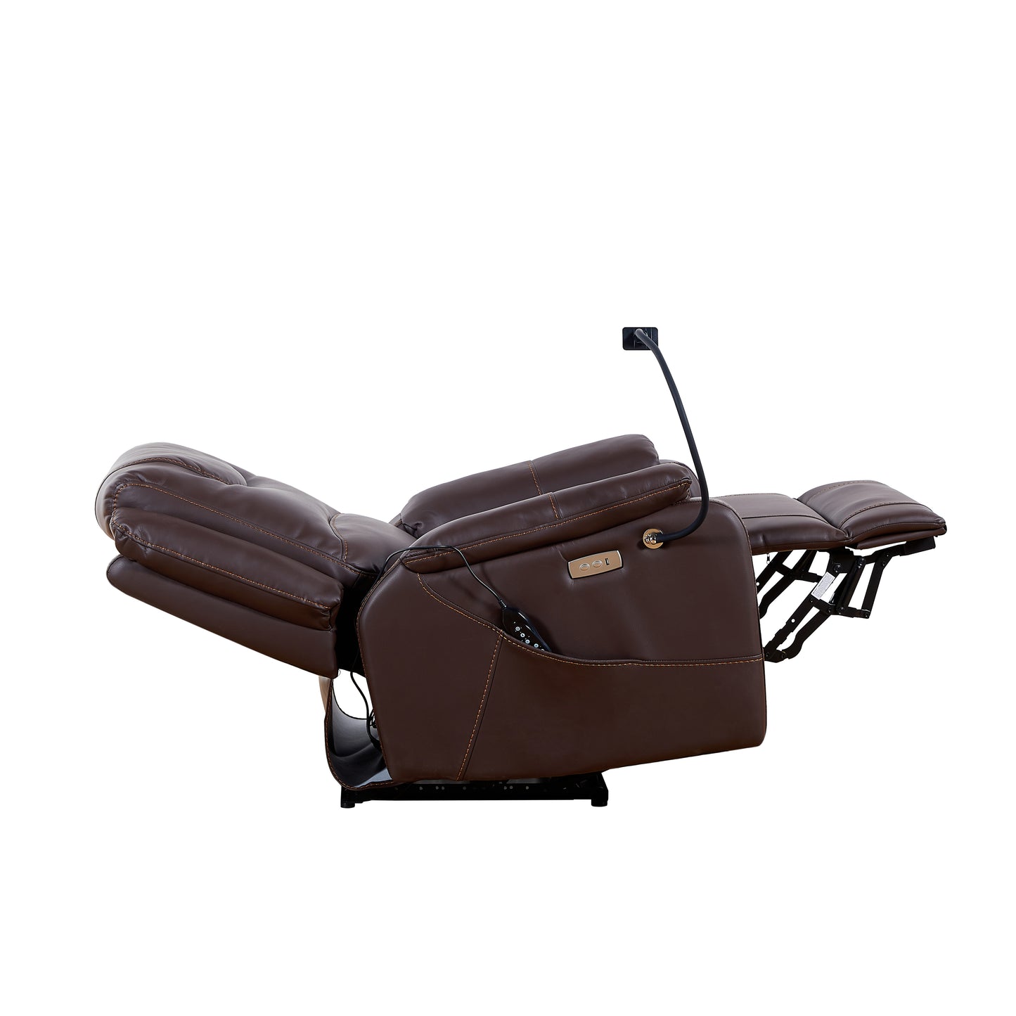 Burk Zero Gravity Power Recliner with Heat and Massage - Brown