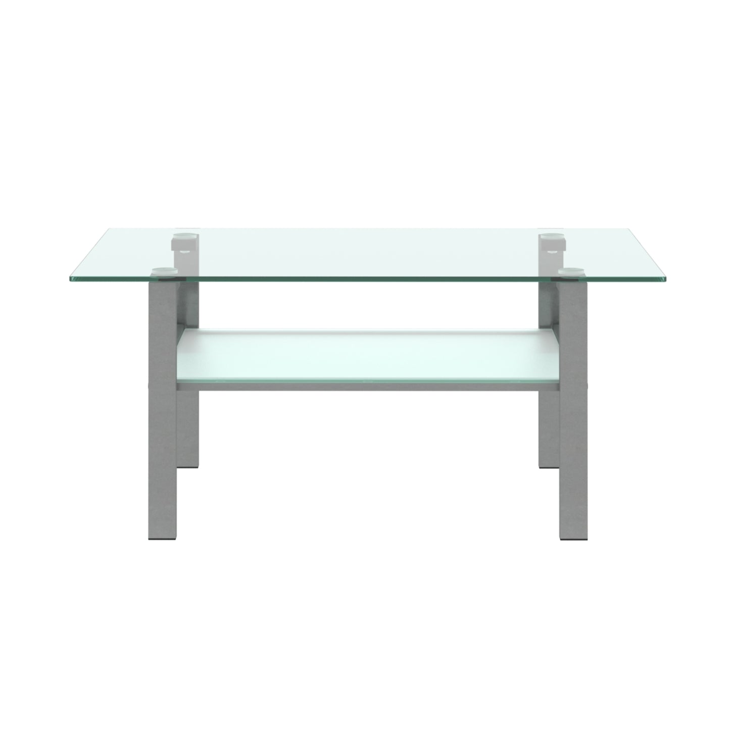 Kaya Glass Top Coffee Table - Grey