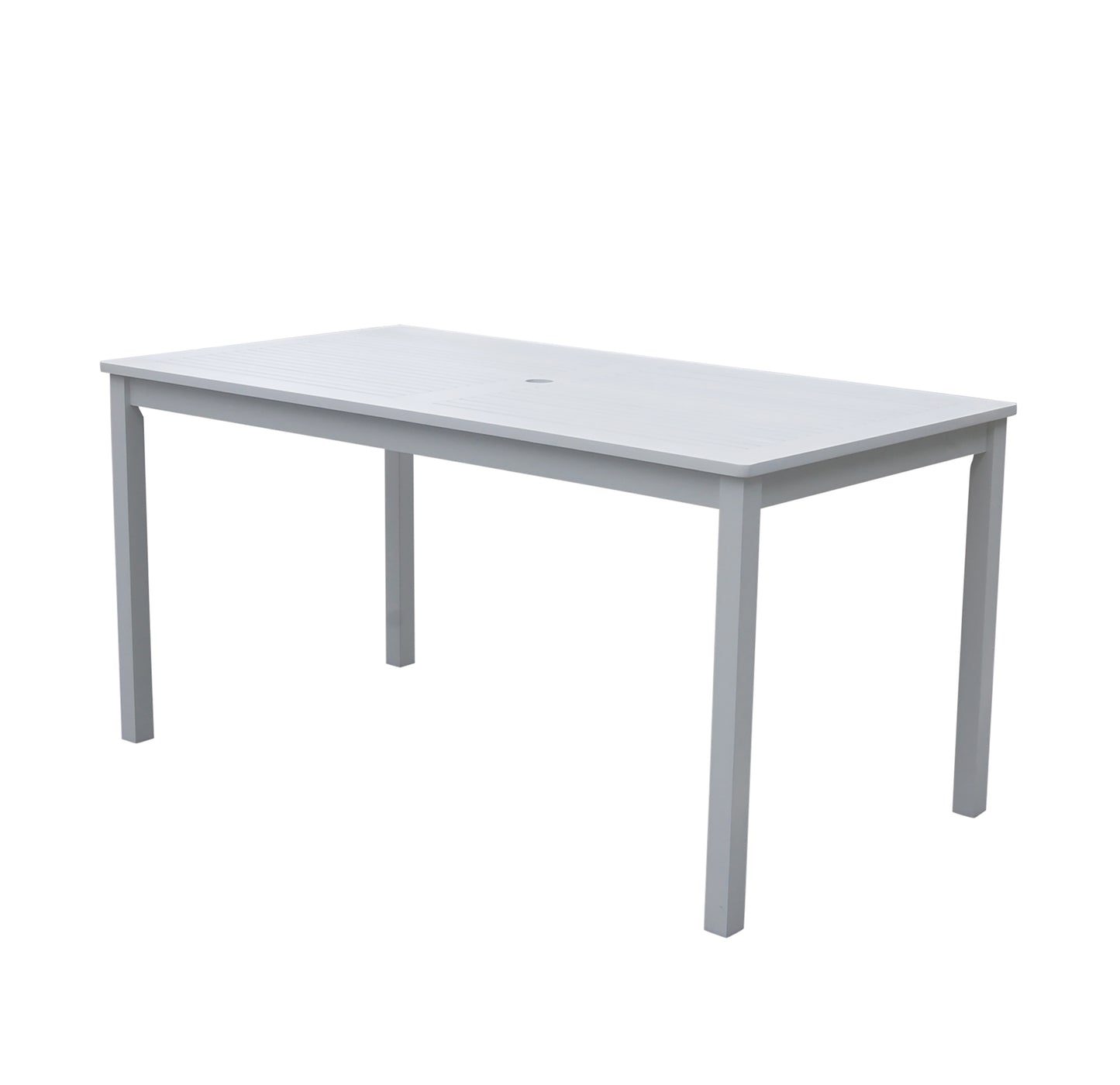 Alyssa Rectangular Coastal Wood Patio Dining Table - White