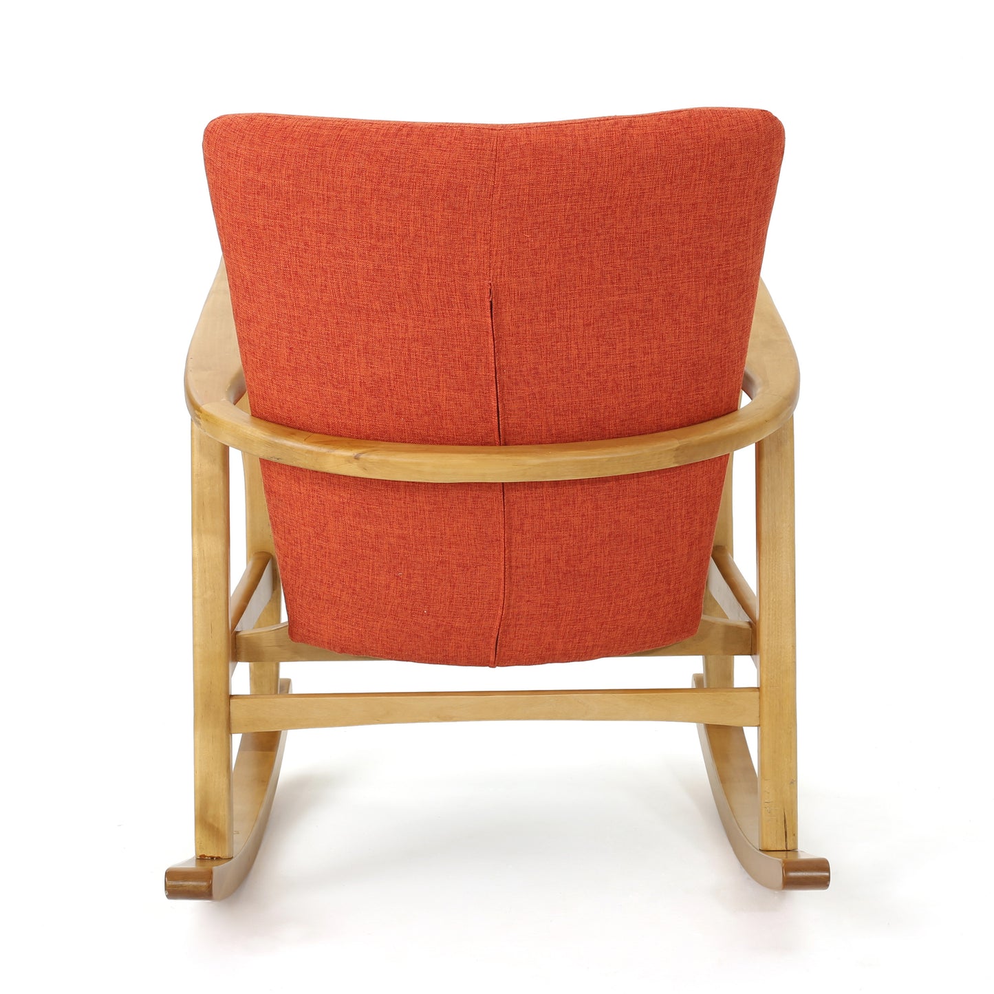 Shania Solid Wood Rocking Chair - Orange