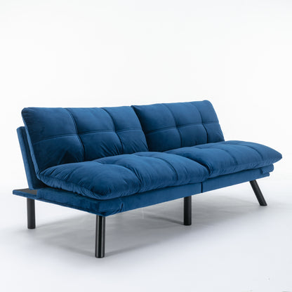 Vega Convertible Folding Modern Sofa Bed - Navy Blue