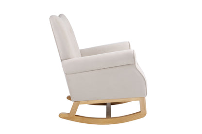 Jarvis Velvet Rocking Chair - Beige