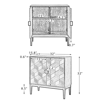 Murah Accent Cabinet - Walnut