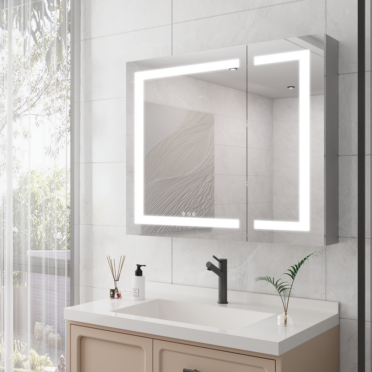 Vue Medicine Cabinet with LED Vanity Mirror