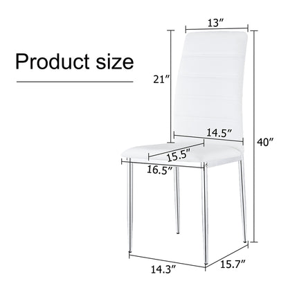 Edra Dining Chair Metal Leg (Set of 4) - White