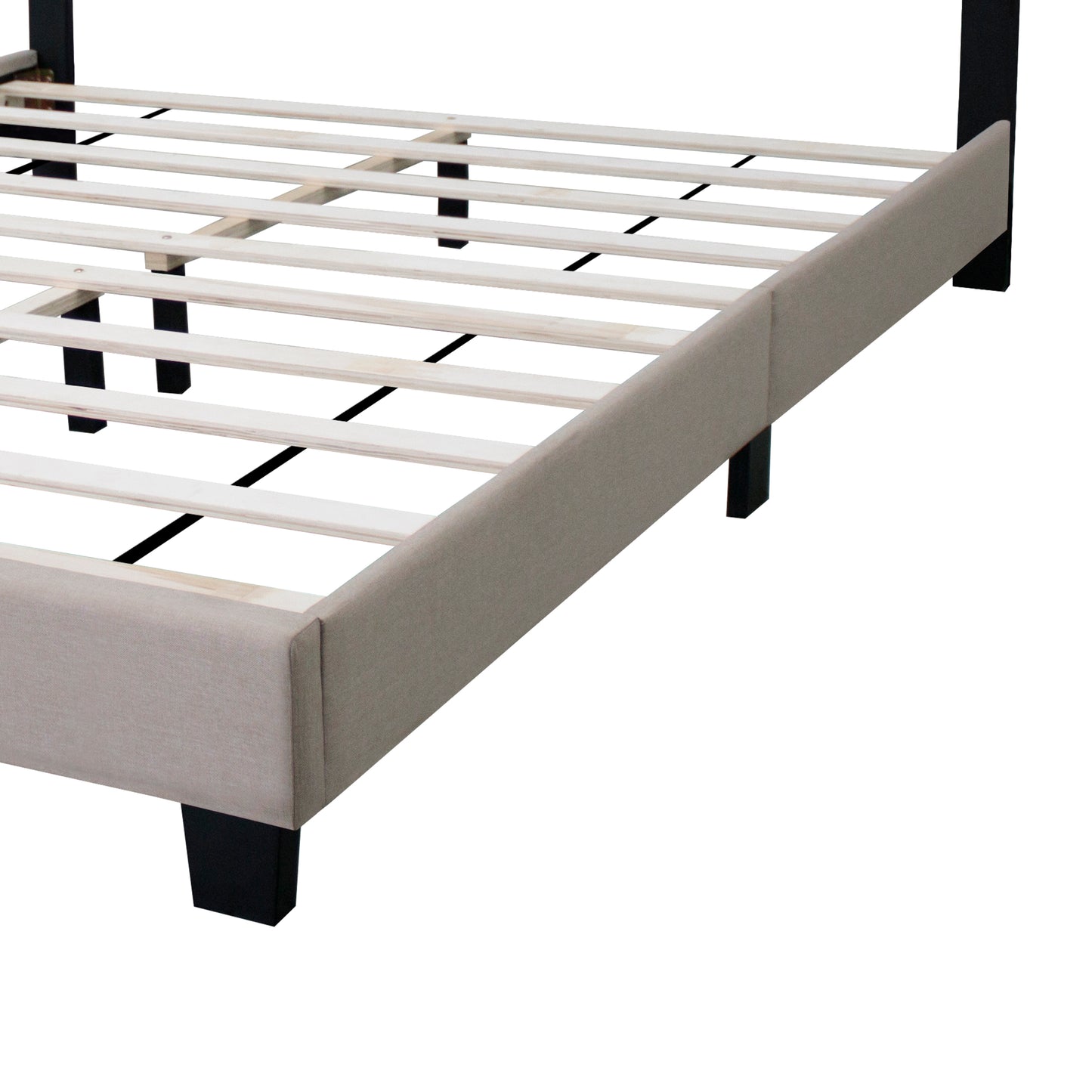 Javie Queen Size Platform Bed - Beige