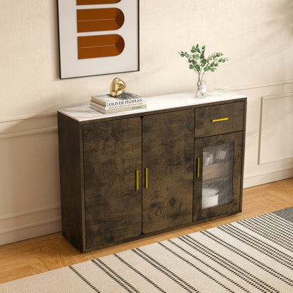 Vero Wood Accent Buffet Cabine - Brown