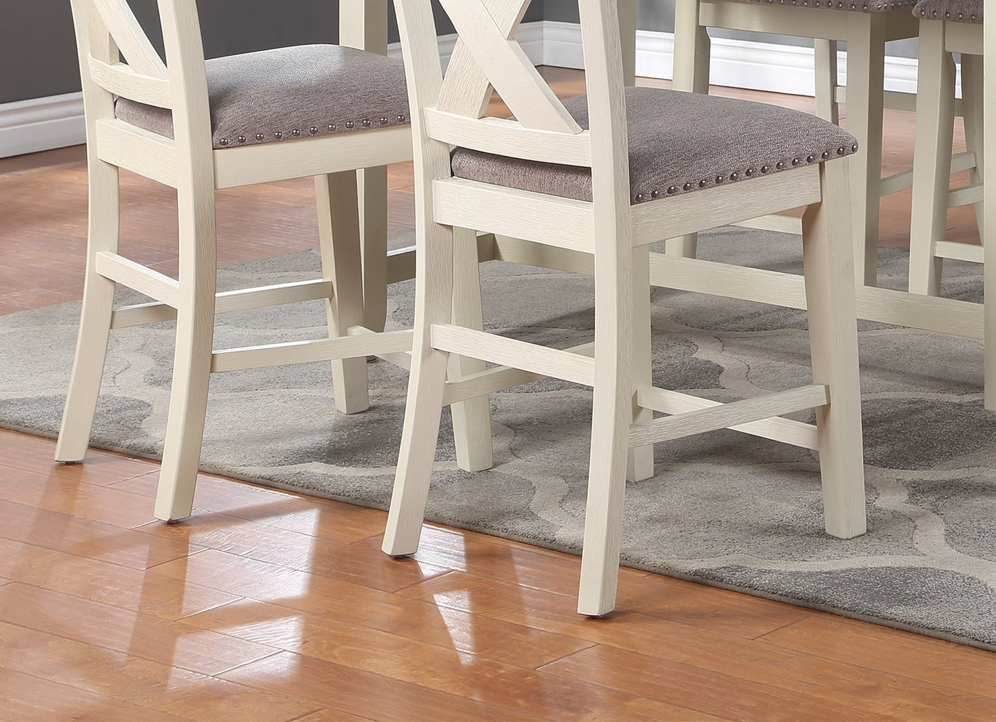 Sandy Counter Height Chairs (Set of 2) - Cream White