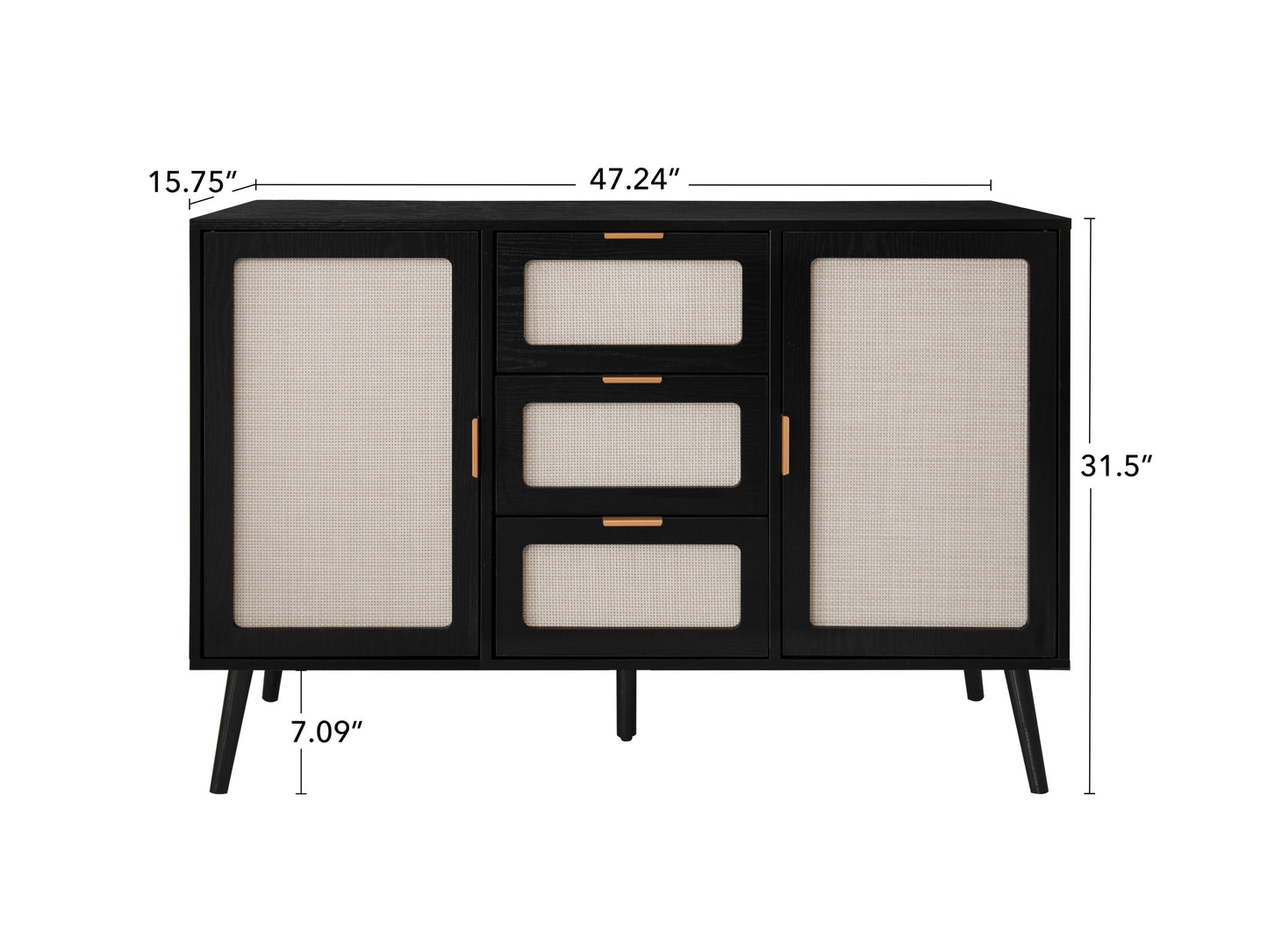 Keith Accent Storage Cabinet - Black