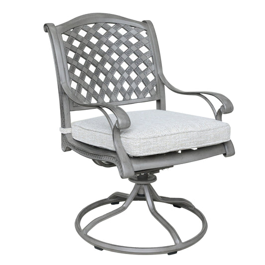 Zuni Outdoor Aluminum Swivel Rocker Chairs (Set of 2) - Sandstorm