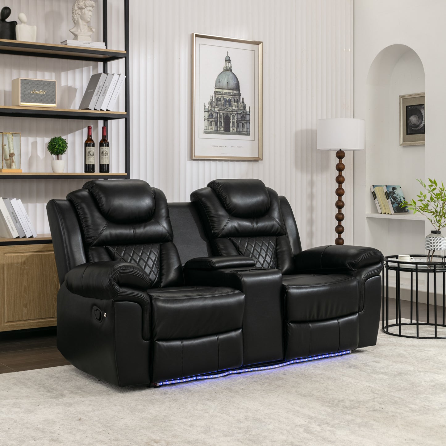 Milo 3 Pieces Recliner Sofa Sets - Black