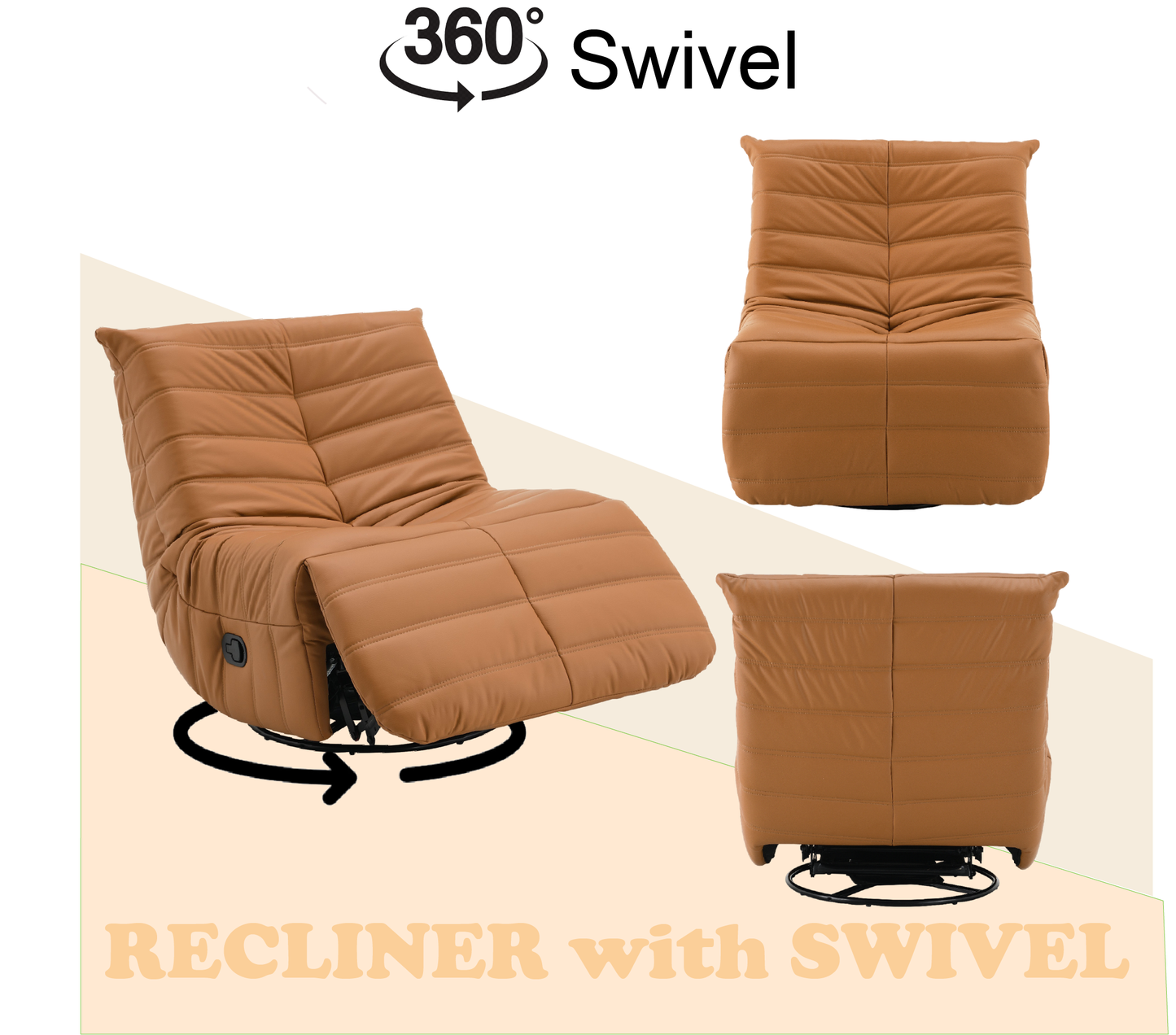 Talmon Glider Recliner w/Swivel - Orange