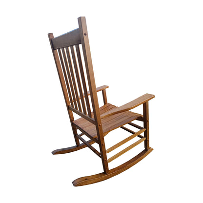 Lupe Wooden Porch Rocker Chair - Brown