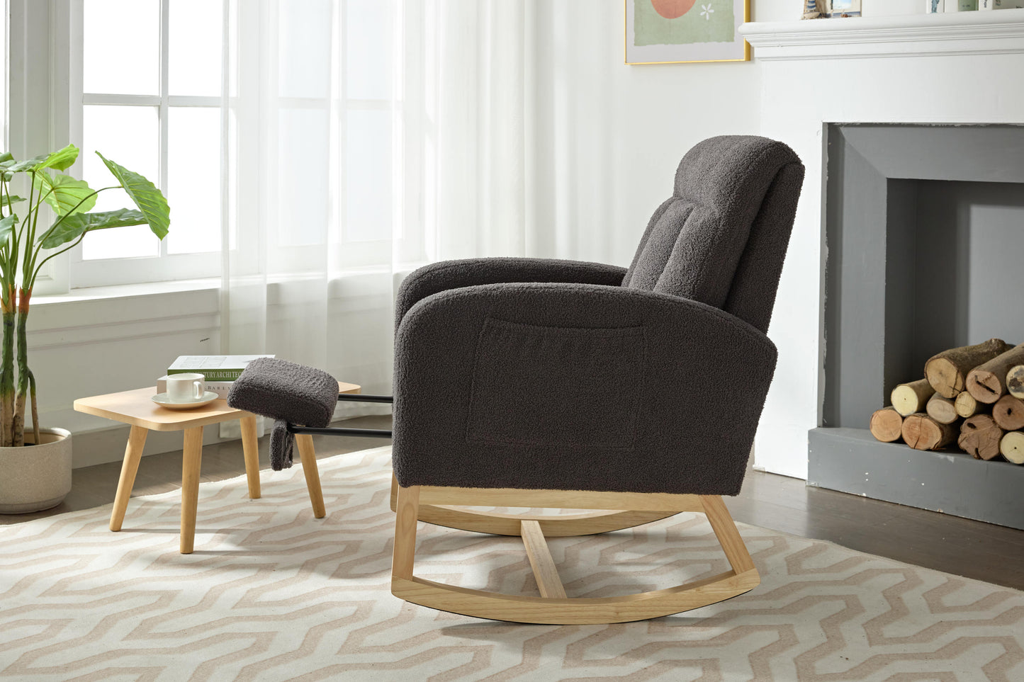 Parker II Modern Accent Rocking Chair - Gray