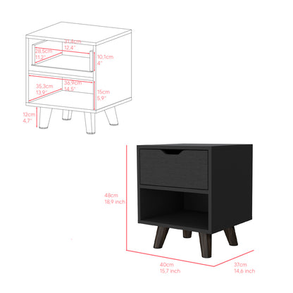 Carleen Nightstand - Black