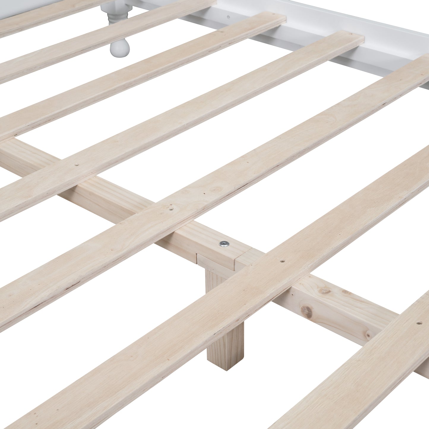 Quarto II Full Size Wood Platform Bed Frame - White