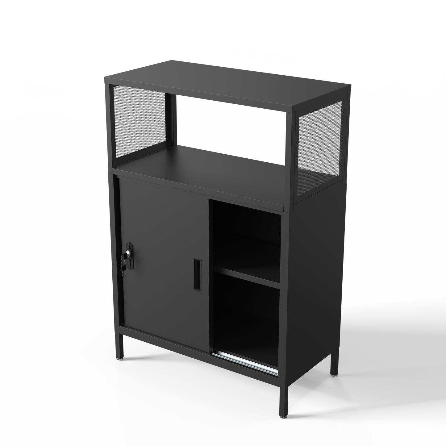 Boone Steel Storage Cabinets - Black