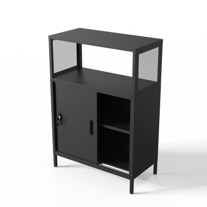 Boone Steel Storage Cabinets - Black