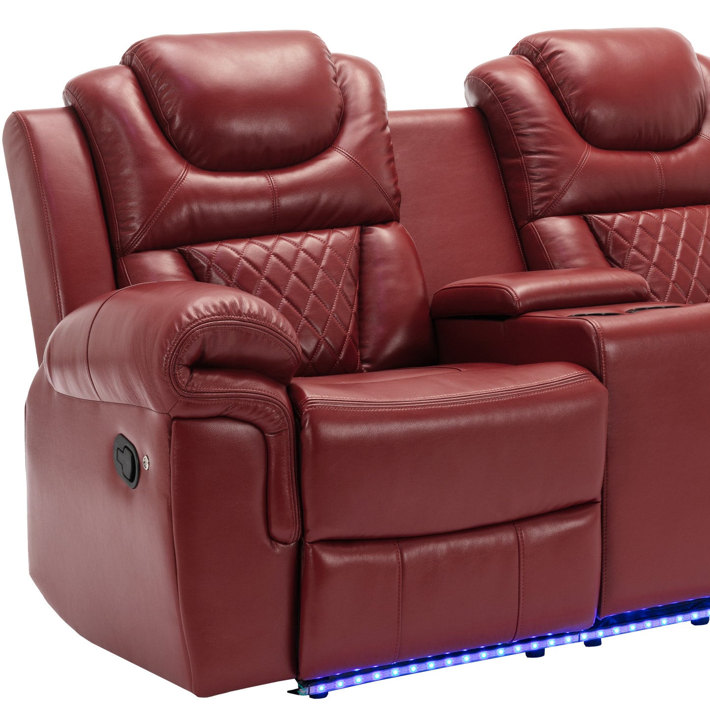 Milo 3 Pieces Recliner Sofa Sets - Red